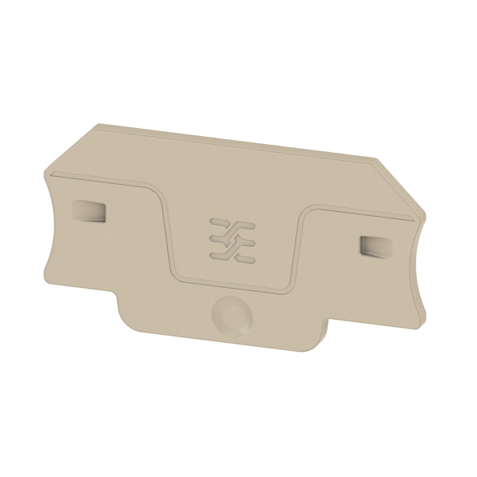 Weidmuller End Plate for Terminals Height: 55 mm Dark Beige