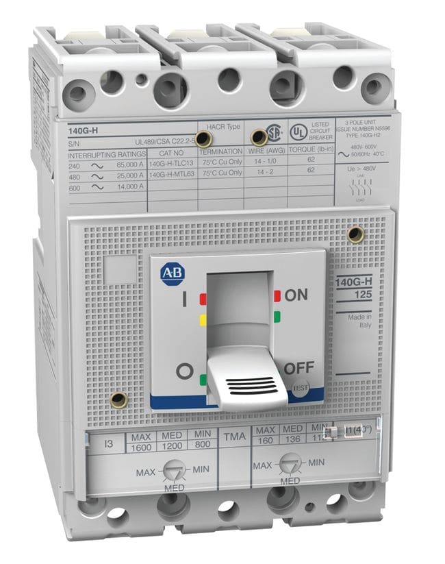 Allen-Bradley 140G 80A Frame Molded Case Ckt-Bkr