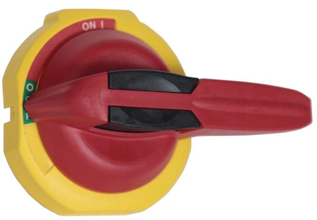 Allen-Bradley Rotary Door Handle, Red/Yellow