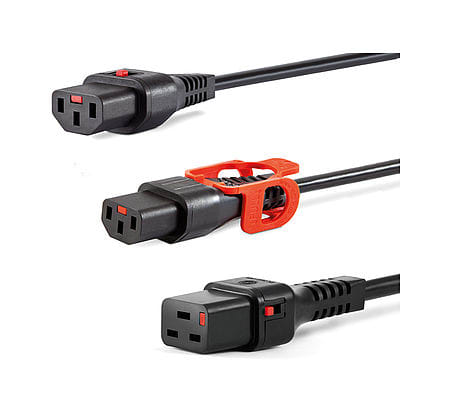 Schaffner cable with locking C13-C14 EU Cable, 2m